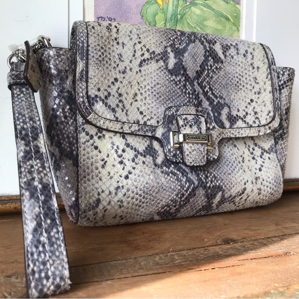 NWOT Coach Taylor Exotic Flap Clutch